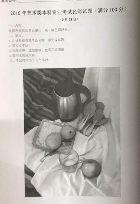2018年北京服裝學院美術(shù)?？忌士碱}(北京第二場).jpg